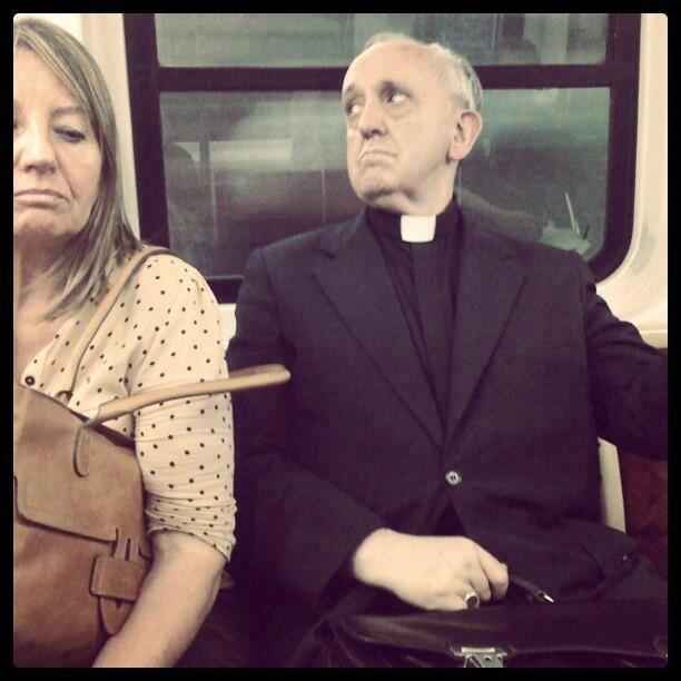 Pope on the bus 2
